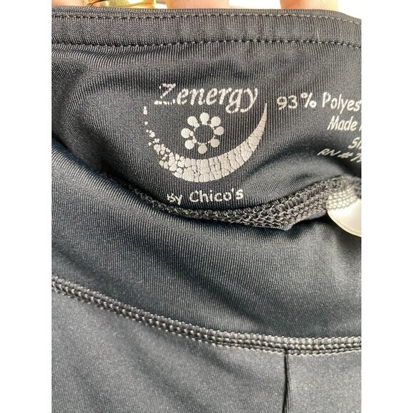 Chico's Zenergy Womens Pants size Large Black Athleisure Stretch Neutral Classic - Picture 3 of 12